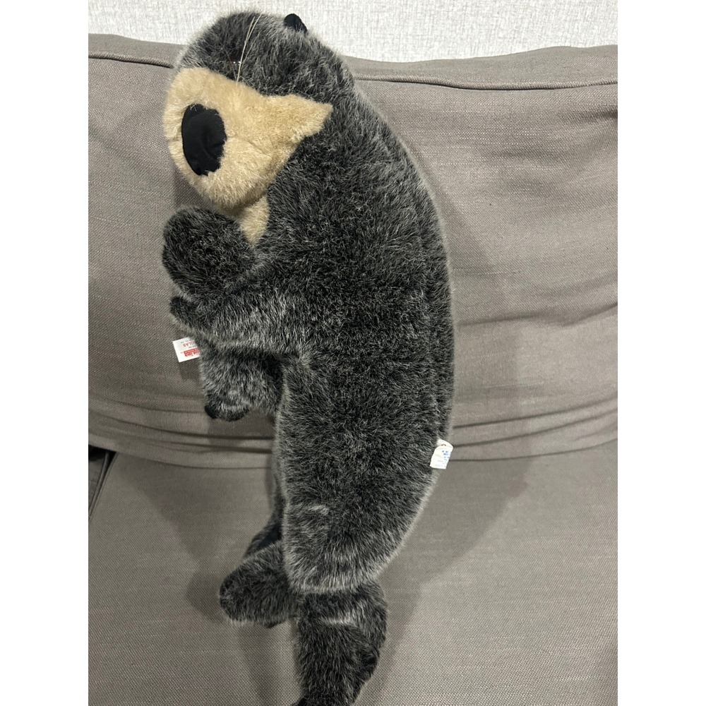 RARE Vintage 1986 Douglas Cuddle Toys Sea Otter wPup Plush Stuffed Animal LARGE